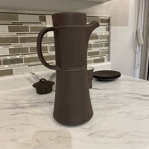 Vintage Dansk Flamestone Coffee service set Coffee pot & Cups & saucers Denmark - Picture 12 of 16